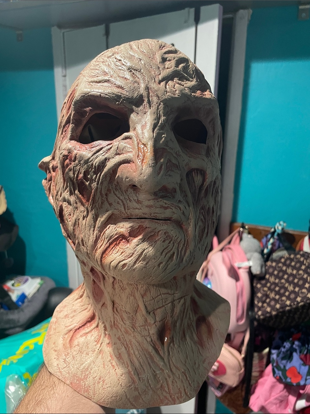 Realistic Horror Sculpture Mask in Flesh Tone